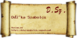 Dóka Szabolcs névjegykártya