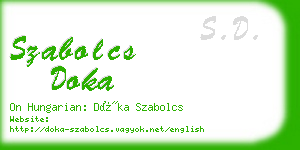 szabolcs doka business card